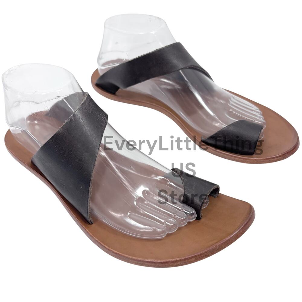Cydwoq Sandals 39 / 9 Toe Ring Loop Leather Thong Hillary Hand Made in USA Boho